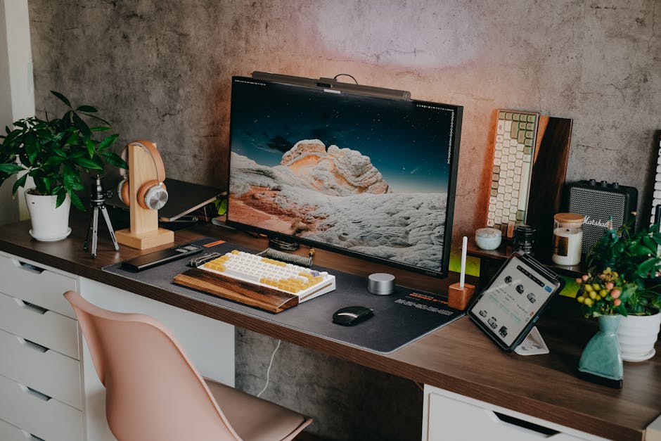 Stylish desk setup